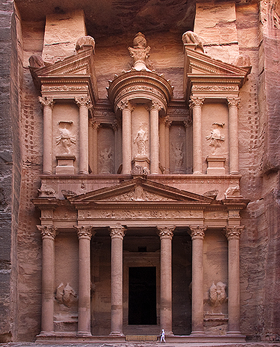 Treasury Building, Petra (The figure in white gives you a sense of scale!)