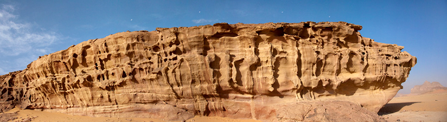 Rocks like ships in the desert